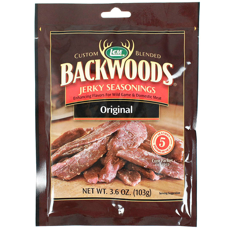 Backwoods Original Jerky Seasoning Cure Packet Makes 5 Lbs of Meat 3.6 Oz 9064