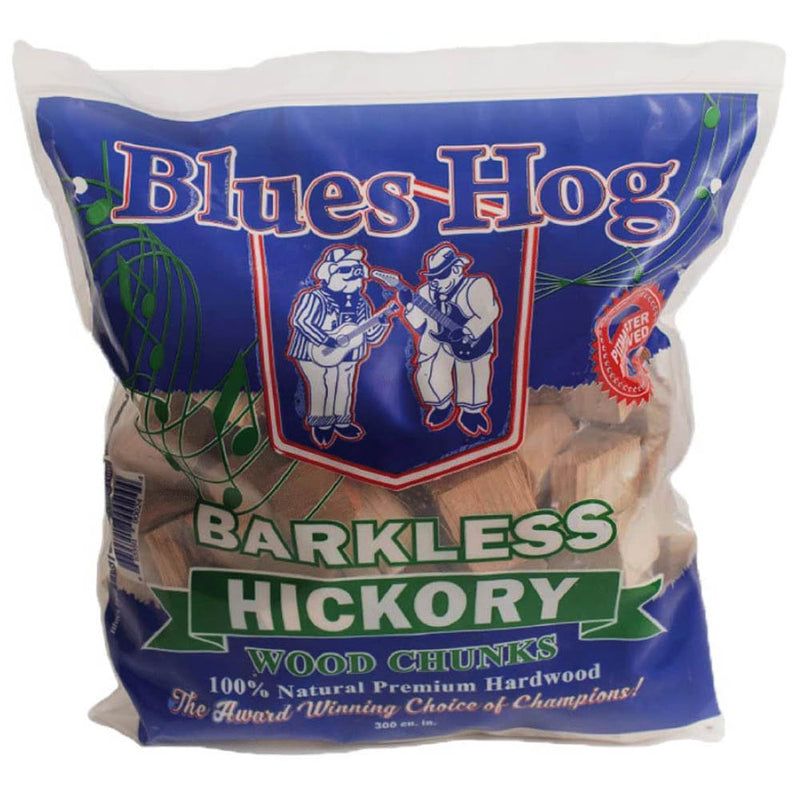 Blues Hog Hickory Wood Chunks Barkless Premium 300 Cubic Inches Bag 92201