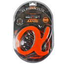 Alphasonik 8 Gauge Amplifier Wiring Kit Orange Power Wire ANL Fuse Style AAK8G