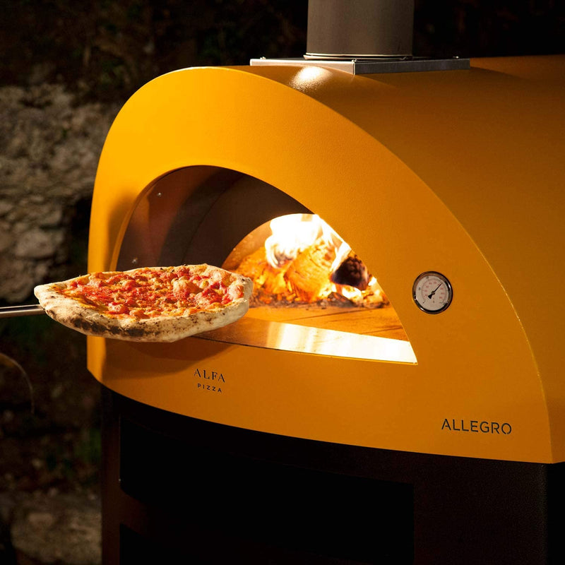 Alfa Ovens ALLEGRO Model 39" Wood Fired Pizza Oven Yellow FXALLE-LGIA-T