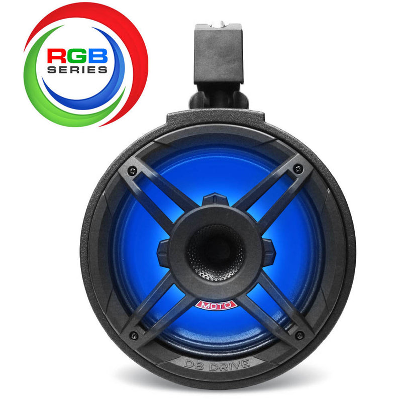 DB Drive 10" Mini Tower Speakers 750 Watts Max 4 Ohm with RGD LED WDXMOTO-G2