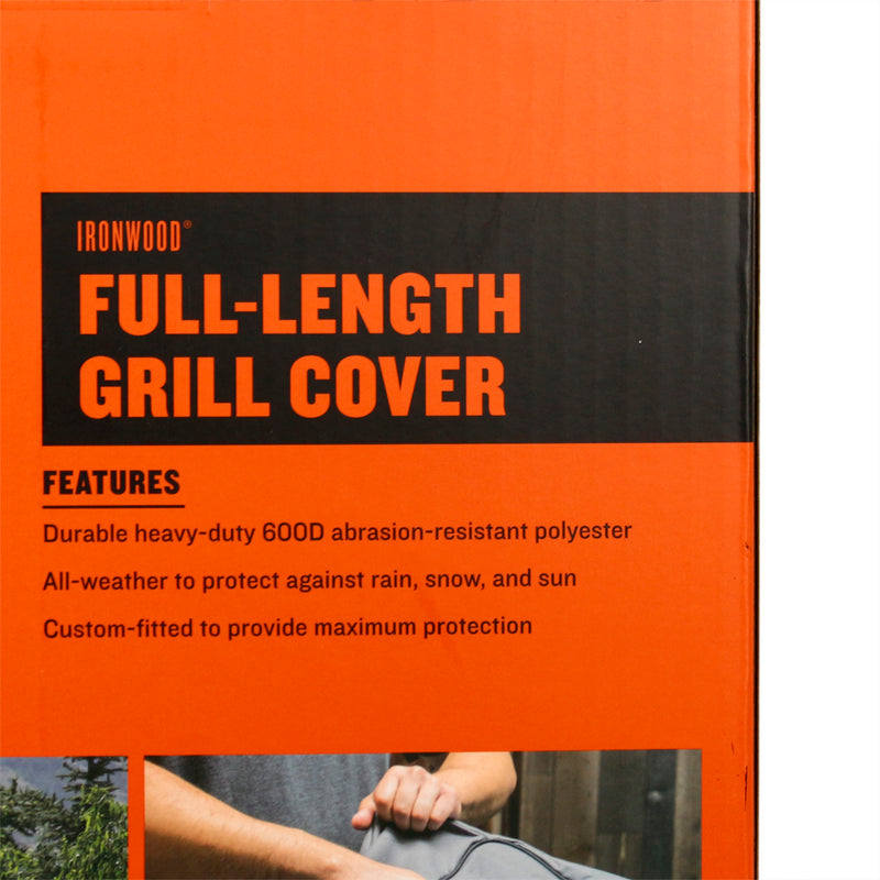 Traeger Ironwood Heavy-Duty All-Weather Full Length Polyester Grill Cover Gray