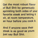Big Cock Ranch 12 Oz Bull Shit Steak Seasoning All Purpose Gluten & Msg Free