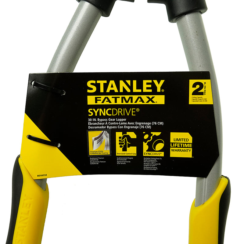 Stanley 30" Garden Lopper FatMax SyncDrive Bypass Tree Trimmer Prune BDS6334