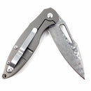 BNB Knives Titanium Flipper Pocket Knife Stainless Steel Drop Point BNB1441TF