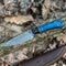 BNB Knives White Walker Drop Point Utility Hunter Knife Blue Maple BNB142107B