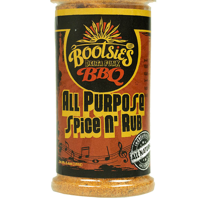 All Purpose Spice N Rub Seasoning Bootsies Delta Funk BBQ 8.4 Ounces No MSG