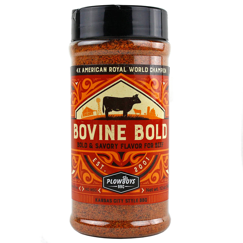 Plowboys BBQ Bovine Bold Seasoning Rub 12oz Award Winning Barbeque Meat Rub