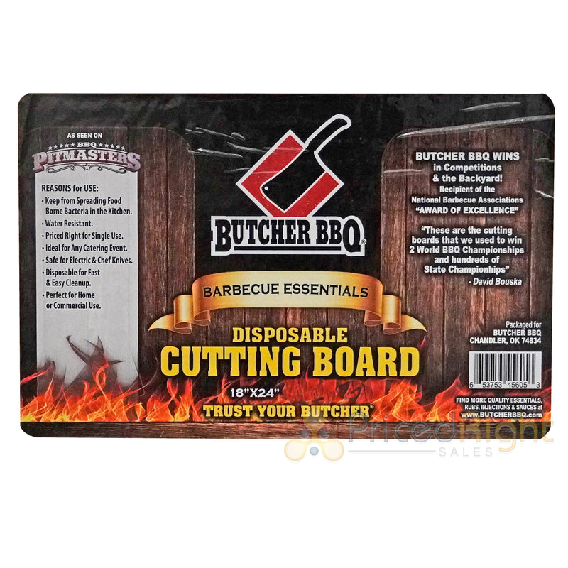 Butcher BBQ 18 " x 24 " Disposable Cutting Board Fast & Easy Cleanup 30 Pack