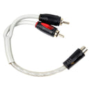 1 Female to Male RCA Splitter Triple Shield Interconnect Car Home Audio Cable