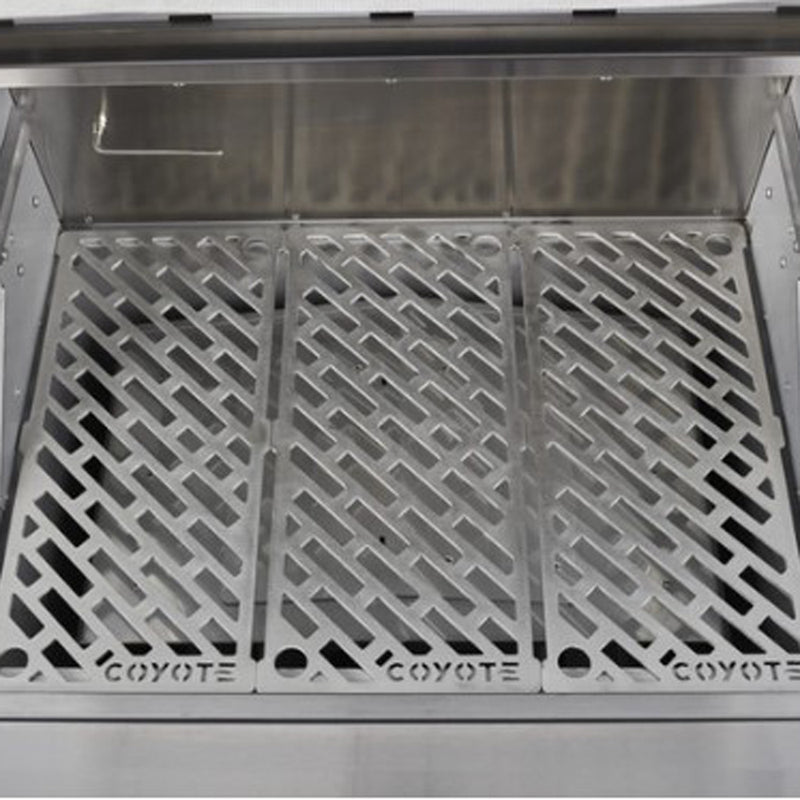 Coyote 28 Inch Pellet Grill on a Cart Made of 304 Stainless Steel With