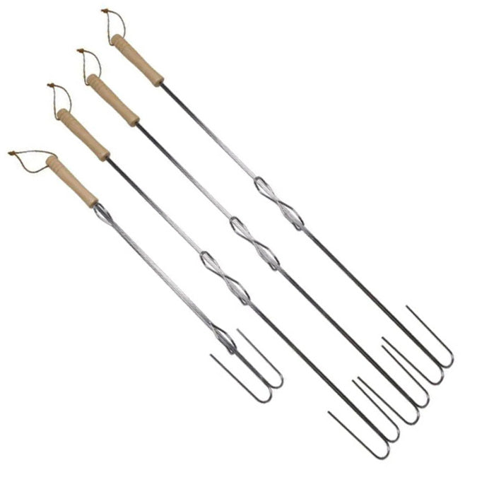 Camp Chef 4 Pack Extendable Safety Roasting Sticks Reversed Wire Holders SRS4E