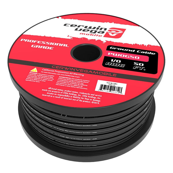 50 Ft Spool 0 Gauge OFC Tinned Copper Power Ground Wire Black Cerwin V –  Robidoux Inc