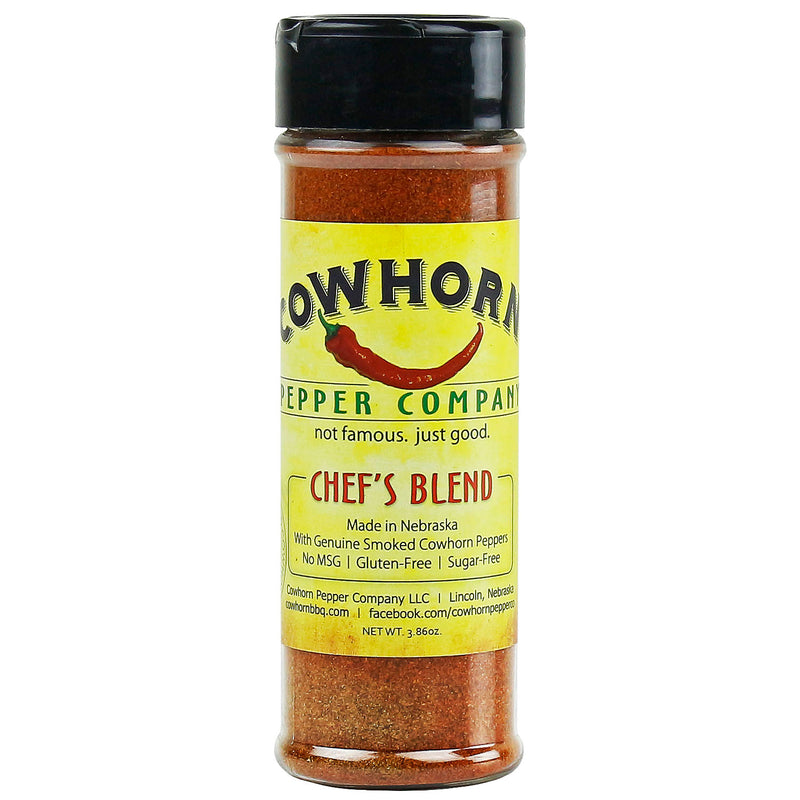 3.86 oz Pepper Company Chef's Blend Seasoning Genuine Smoked Cowhorn Peppers