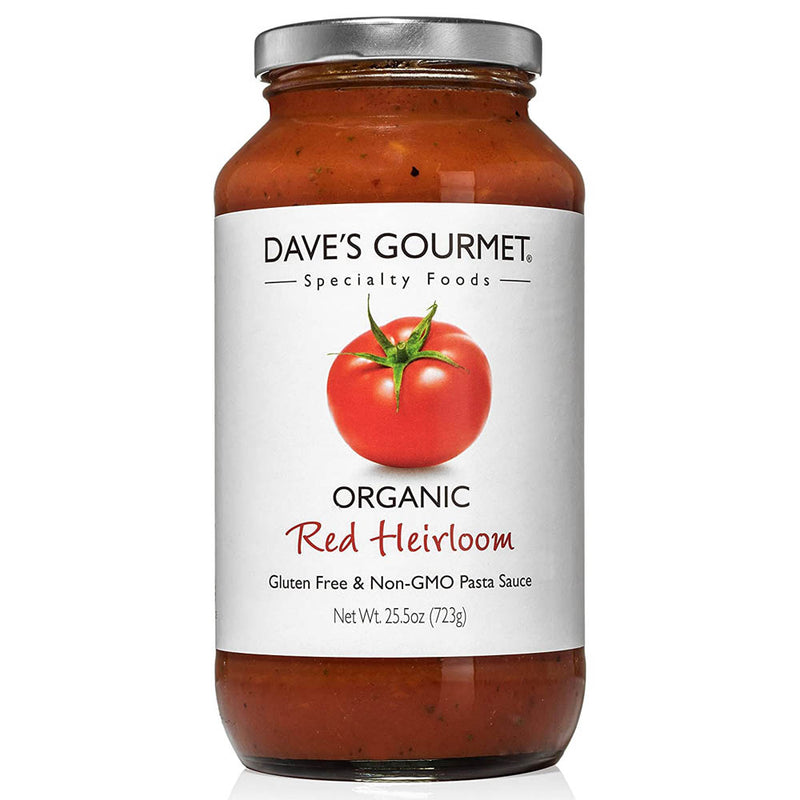 Daves Gourmet Foods Organic Red Heirloom Pasta Sauce 25.5 Oz Gluten Free DARPS-6