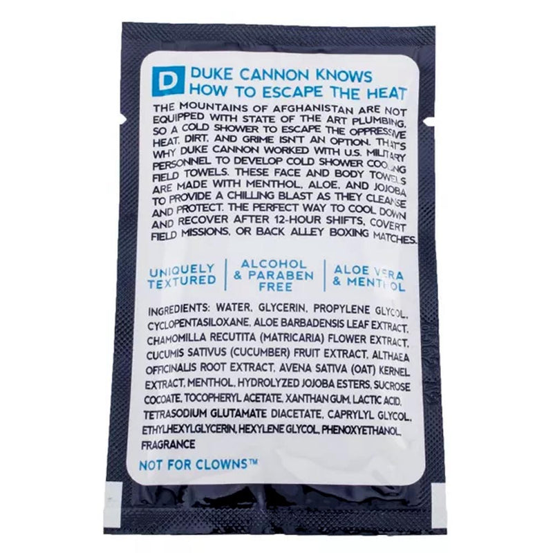 Duke Cannon Cold Shower Individual Field Towel Menthol COLDSHOWERTOWER-Single