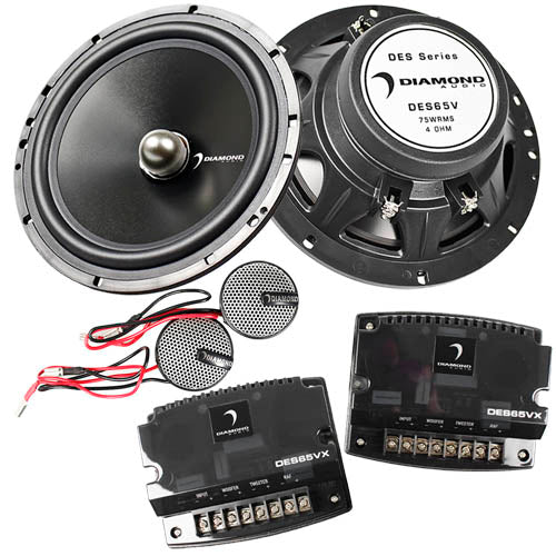 Diamond Audio 6.5" 2 Way Convertible Speaker System 150 Watts Max 4 Ohm DES65V