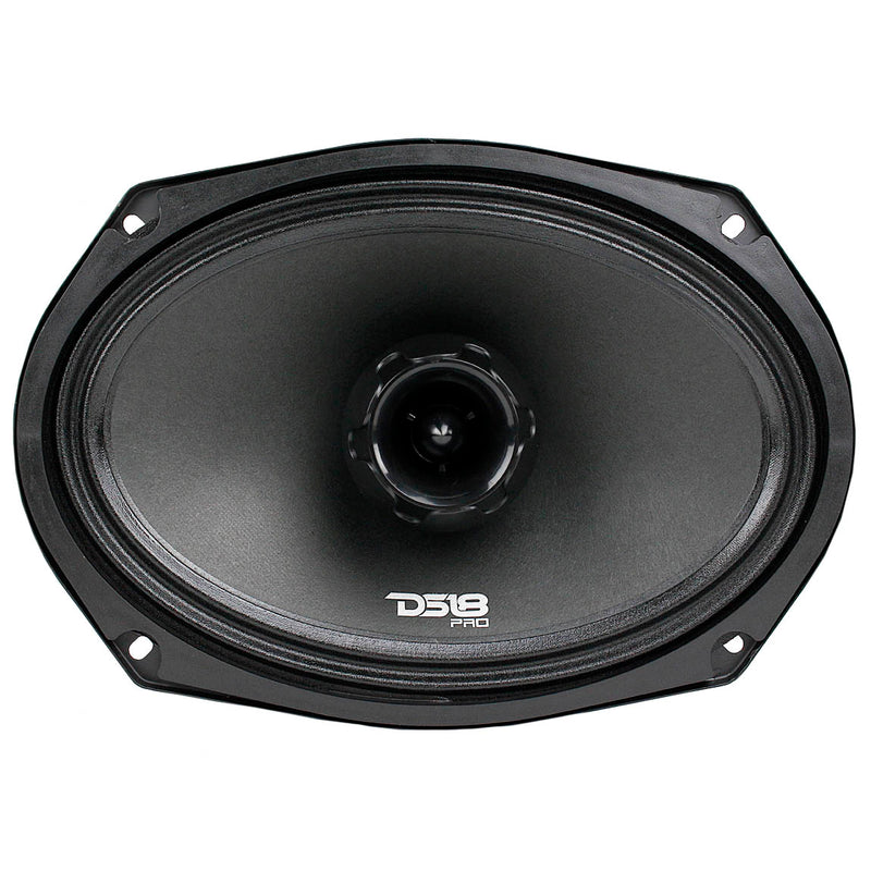 6x9" 2 Way Midrange Speaker Built In Tweeter 550 Watts Max 4 ohm DS18 PRO-ZT69