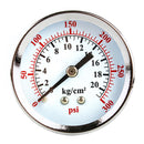 Air Compressor Pressure / Hydraulic Gauge 2" Face Back Mount 1/4" NPT 0-300 PSI