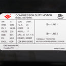 EMZ 5HP Single Phase Electric Air Compressor Motor 23 Amp 7/8" Shaft 3450 RPM SF1.15 EM-5B