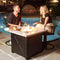 Endless Summer Fire Pit Table Mason 30" Square LP Gas Patio Fire GAD15300ES