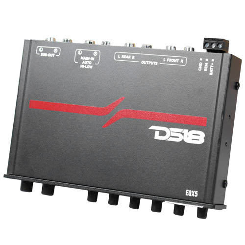 DS18 5 Band Equalizer Subwoofer Control with High Level Input Auto Turn on EQX5