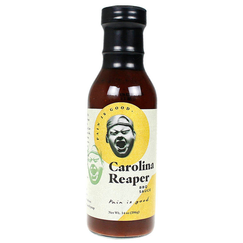 Pain is Good Carolina Reaper BBQ Sauce All Natural Gluten-Free Vegan 14 oz.