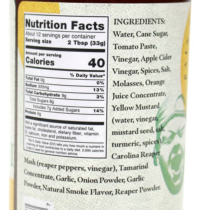 Pain is Good Carolina Reaper BBQ Sauce All Natural Gluten-Free Vegan 14 oz.