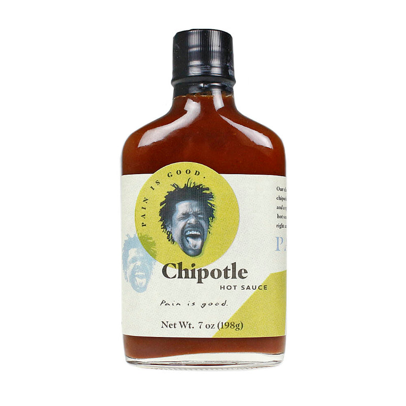 Pain is Good Chipotle Hot Sauce Small Bathes Big Flavors KC Chief Approved 7 oz.