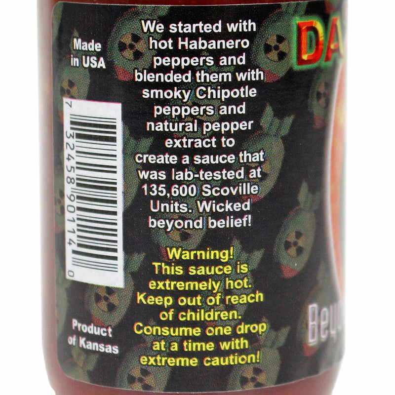 Da'Bomb Beyond Insanity Hot Sauce 4 oz. Extremely Hot 135,000 Scoville Units