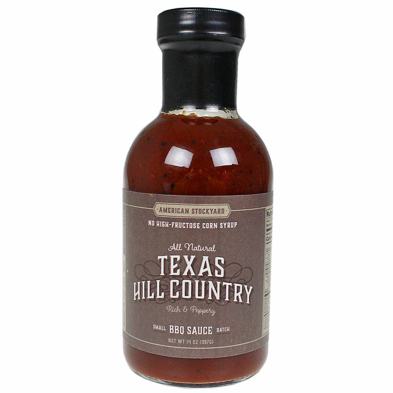 American Stockyard Texas Hill Country BBQ Sauce Rich & Peppery Gluten Free 14 oz