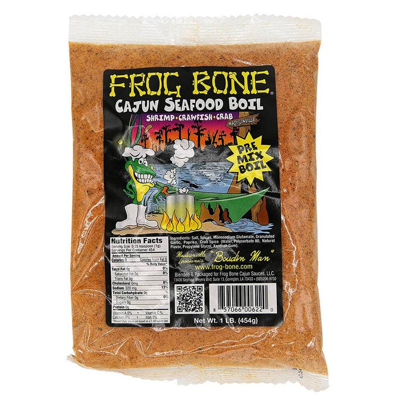 Frog Bone Cajun Seafood Boil Spice Mix 1 lb Bag Shrimp Crawfish Crab FB-00622