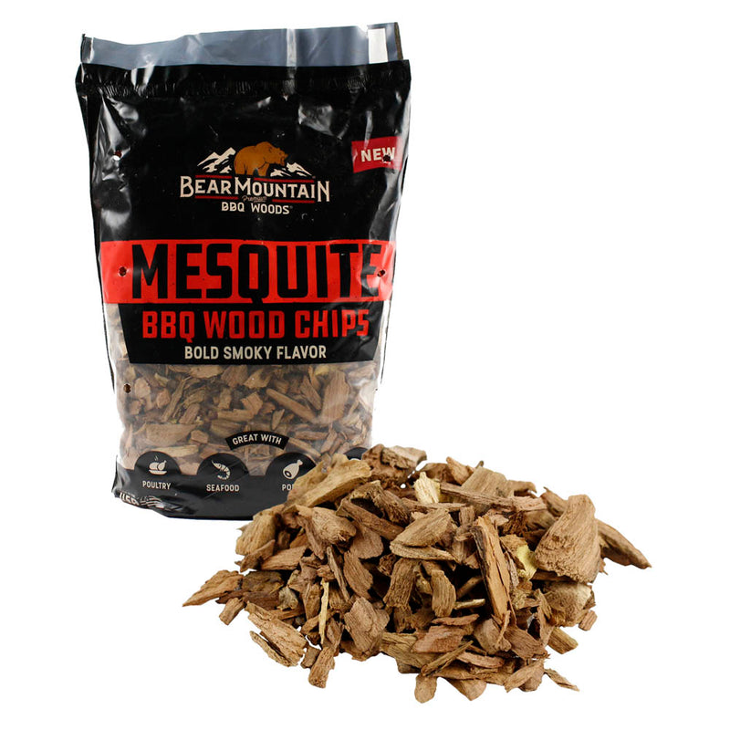 Bear Mountain BBQ Mesquite Natural Hardwood Chips Bold Smoky Flavor for Meat