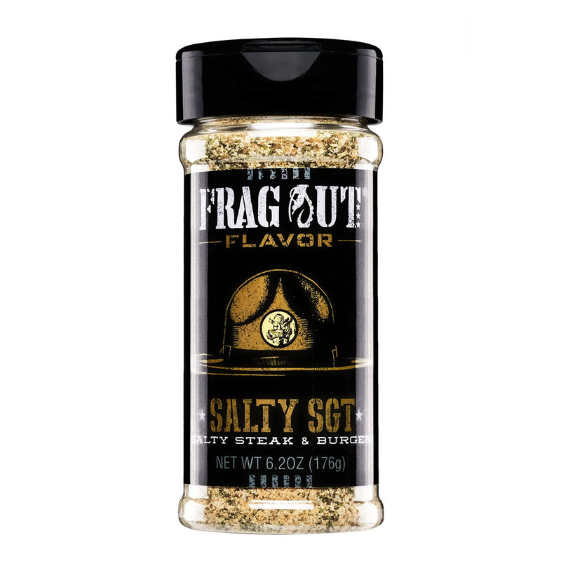 Frag Out Flavor Salty SGT Salty Steak and Burger Seasoning and Rub 6.2 Oz Bottle