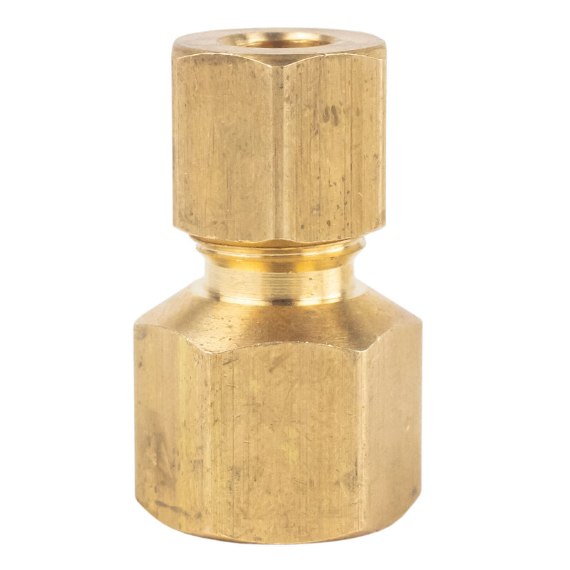 1/4" FNPT x 1/4" Compression Brass Female Pipe Fitting Connector with Ferrule