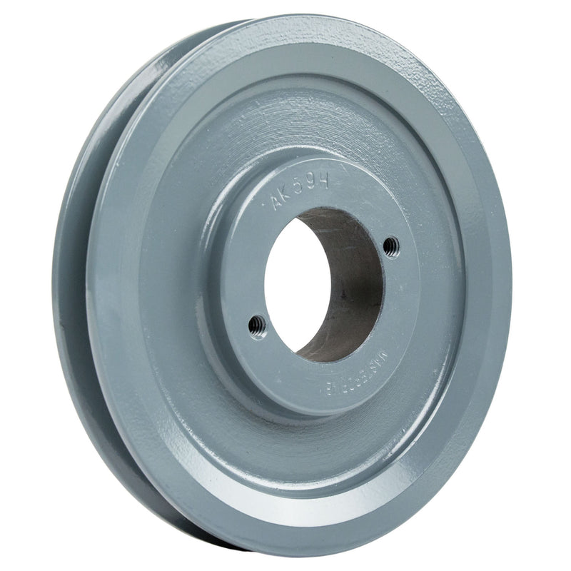 Cast Iron 6" Single Groove Belt A Section 4L Pulley w/ 1-1/8" Sheave Bushing