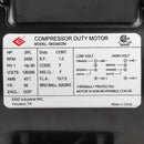 2 HP SPL Compressor Duty Electric Motor 3450 RPM 56 Frame 5/8" Shaft 120/240 V