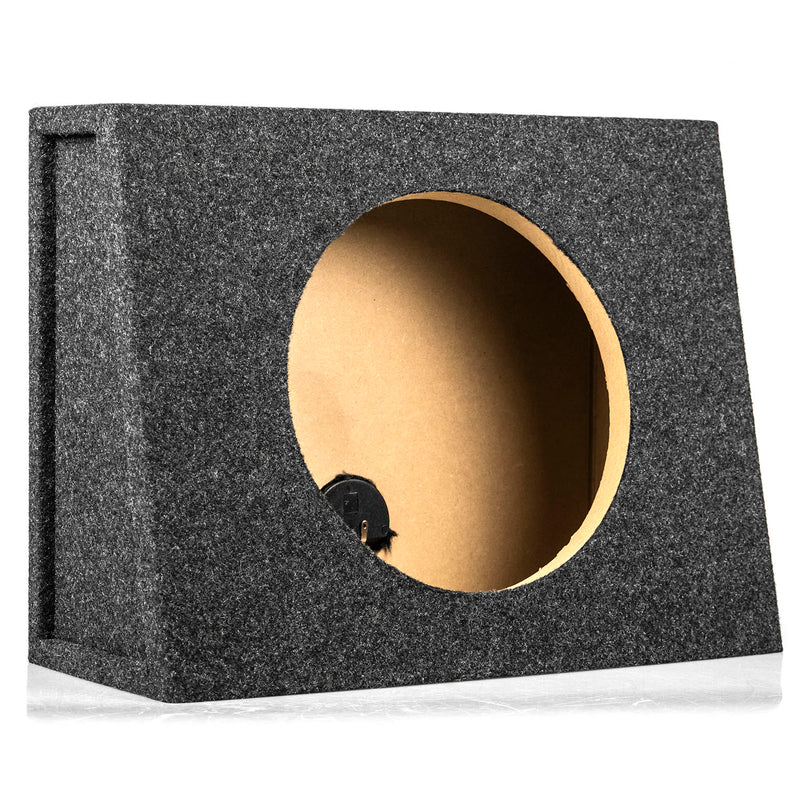 12" Subwoofer Box Sealed Slanted Truck Enclosure Single Sub RI Audio 3/4" MDF