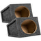 Set of Two 6x9" Wedge Speaker Boxes Enclosures 1/2" MDF Charcoal Carpet RI Audio