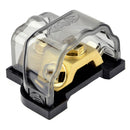 Power Ground Ring Terminal Distribution Block 8 4 2 0 Gauge In Out Gold GDBRG