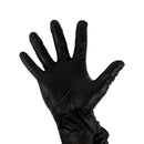 Black Nitrile Disposable Powder & Latex Free Industrial Gloves Large, Box of 100