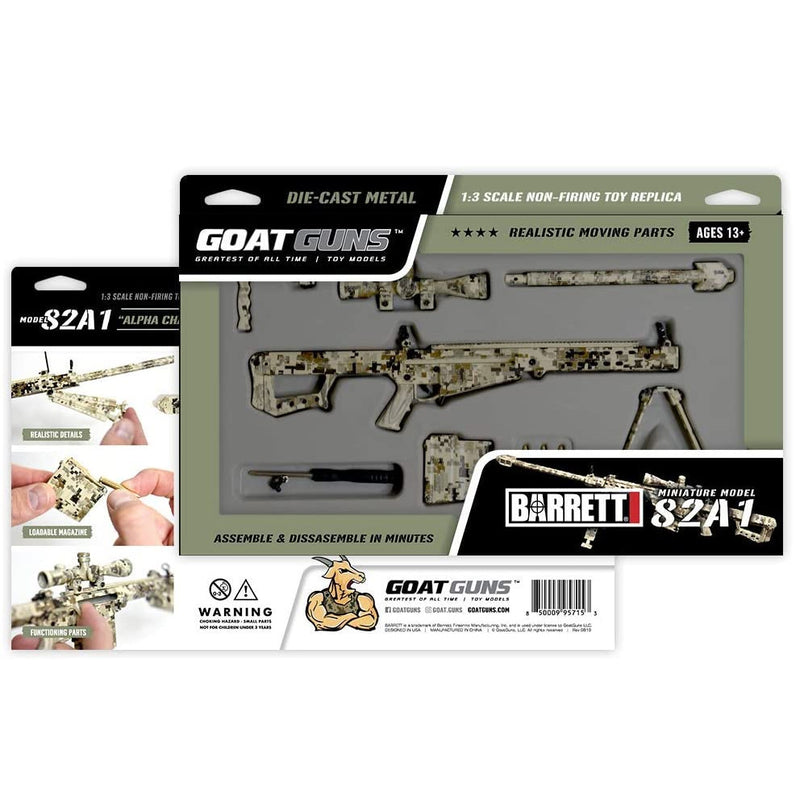 Goat Guns Mini .50 Cal Rifle 1:3 Scale Die Cast Metal Barrett 82A1 Camouflage