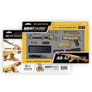 Goat Guns Mini AK47 Gold with Wood Grain 1:3 Scale Model Non-Firing Display