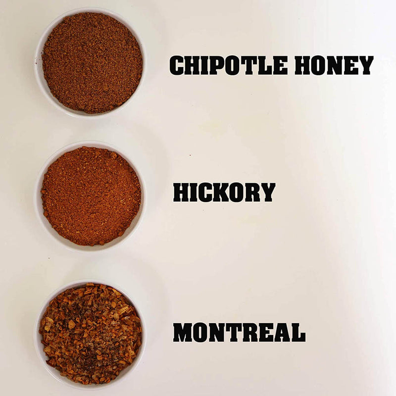 Kick Butt Spice Rub Set Chipotle Honey Hickory Montreal Steak Rubs Blends GS650