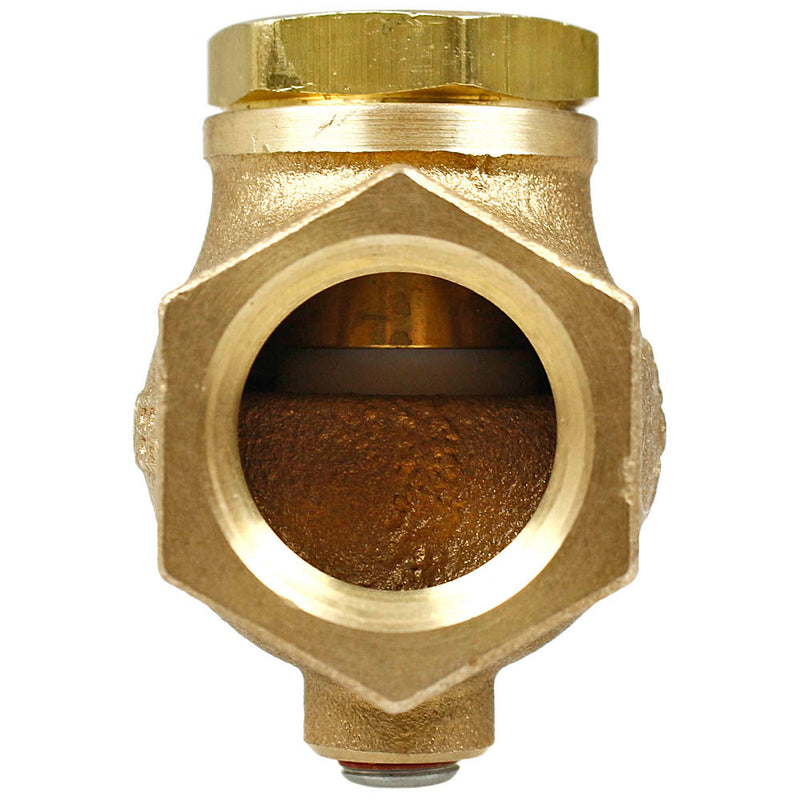 3/4" NPT In Line Horizontal Check Valve Air Compressor Solid Cast Brass WOG GV75