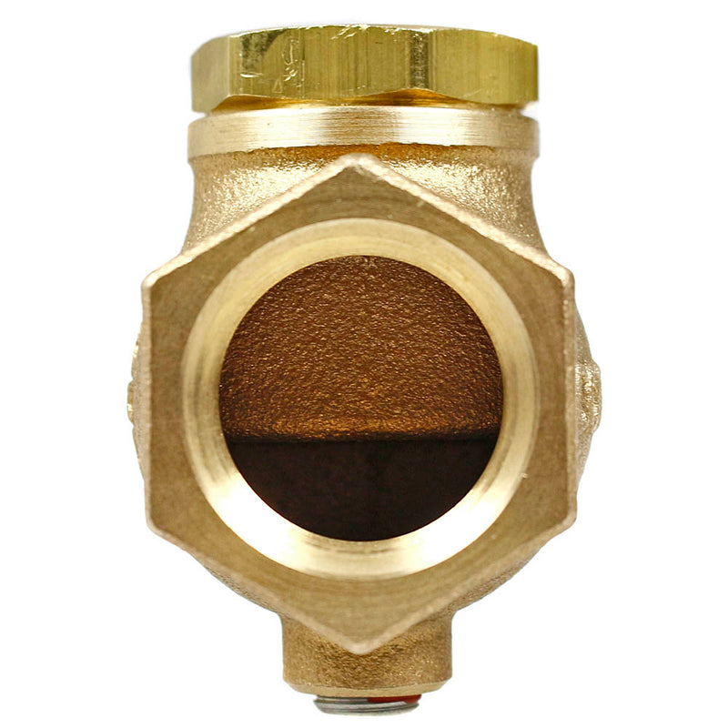 3/4" NPT In Line Horizontal Check Valve Air Compressor Solid Cast Brass WOG GV75