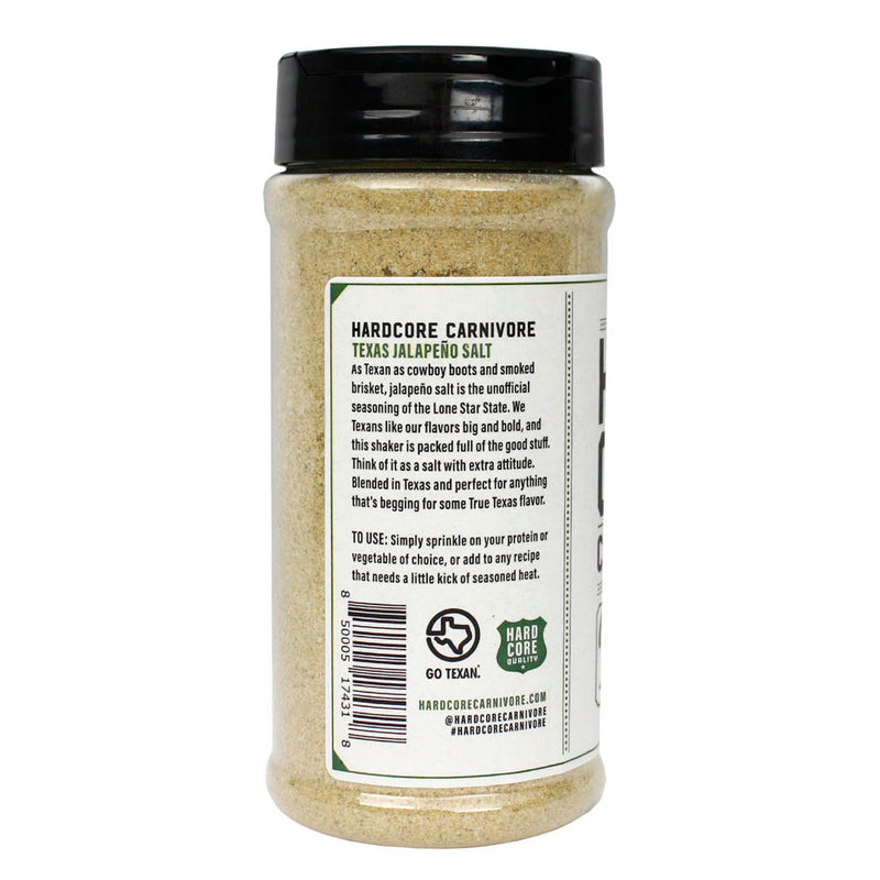 Hardcore Carnivore Texas Jalapeno Salt Seasoning Gluten Free No MSG Keto 11 oz