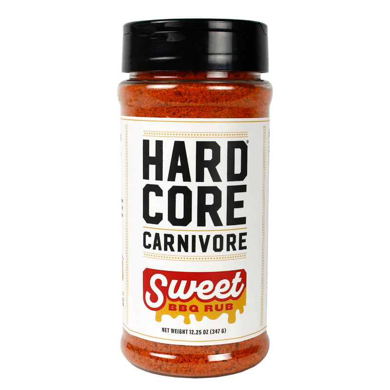 Hardcore Carnivore Sweet BBQ Rub Gluten Free No MSG or Artificial Colors 12oz