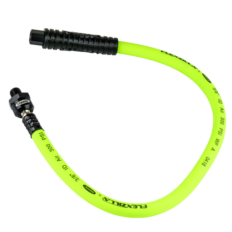 Flexzilla 3/8" x 2' FT Air Hose Whip With Ball Swivel 1/4" NPT HFZ37802YW2B