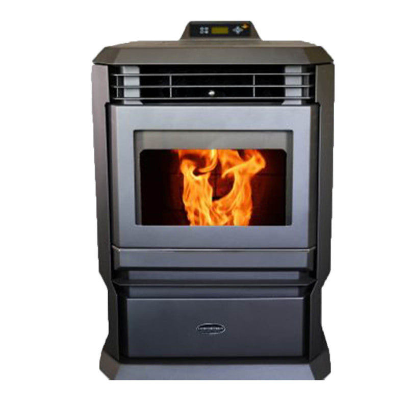 ComfortBilt HP61 Carbon Black Pellet Stove with Remote Control Traditional Style 50,000 BTU 3,000 sq. ft Home